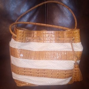 Drawstring hand held bag